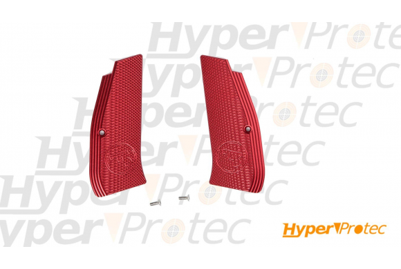 Plaquettes De Poignée Aluminium Pour CZ SP-01 Shadow Rouge
