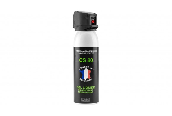 Bombe Lacrymogène Concorde Defender Gel CS 80 - 100 ml