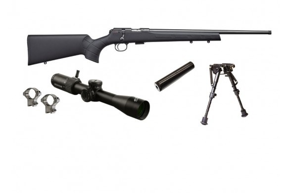 Pack Carabine 22lr CZ 457 Synthétique + Lunette + Bipied + Silencieux
