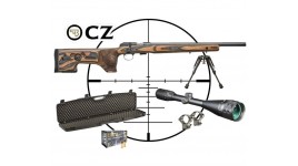 Pack Carabine 22lr CZ 457 Range TLD + Lunette + Bipied + Mallette
