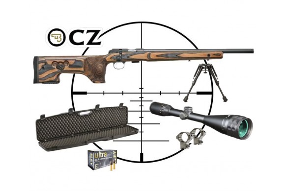 Pack Carabine 22lr CZ 457 Range TLD + Lunette + Bipied + Mallette