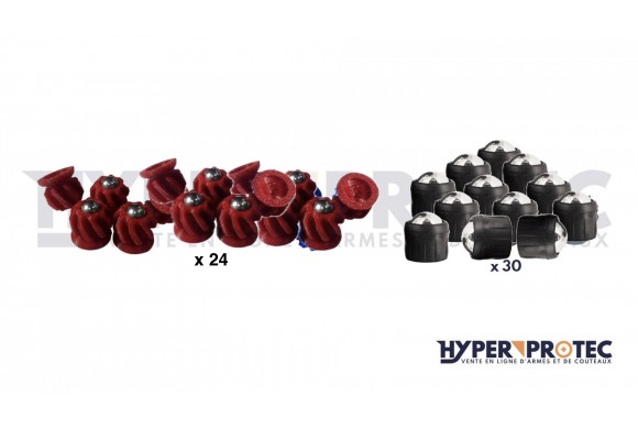 Pack de 54 munitions Slug Power calibre 0.50