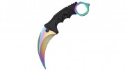 Couteau de défense Karmbit lame fixe Rainbow