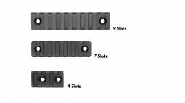 Set de 3 rails Métal - 4 + 7 + 9 Slots