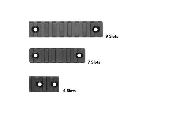 Set de 3 rails Métal - 4 + 7 + 9 Slots