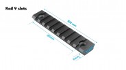 Set de 3 rails Métal - 4 + 7 + 9 Slots