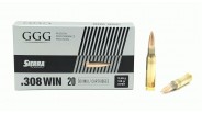 Cartouche 308 GGG HPBT 168 grains