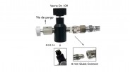 Adaptateur pour bouteille d'air portatif avec système de purge en HPA 