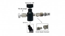 Adaptateur pour bouteille d'air portatif avec système de purge en HPA 