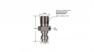 Adaptateur QR Mâle avec Clapet anti-retour - Filetage M10