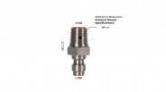 Adaptateur QR Mâle avec Clapet anti-retour - Filetage 1/8 NPT