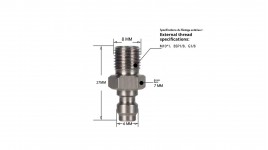 Adaptateur QR Mâle pour arme PCP - Filetage M10