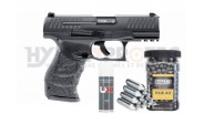 Pack Walther PPQ M2 T4E BLACK - Pistolet Balle Caoutchouc cal. 43