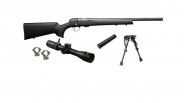 Pack Carabine 22lr CZ 457 Varmint Synthétique + Lunette + Bipied + Silencieux