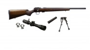 Pack Carabine 22lr CZ 457 Varmint Bois + Lunette + Bipied + Silencieux