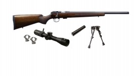 Pack Carabine 22lr CZ 457 Varmint Bois + Lunette + Bipied + Silencieux