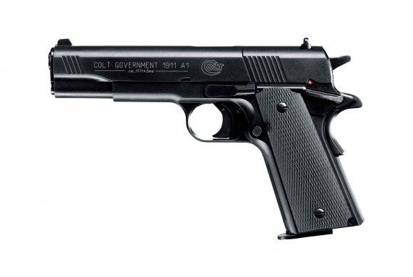 Pistolet CO2 à plombs 4.5 mm Colt Government 1911 A1 noir 