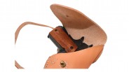 Holster en cuir marron de la cavalerie US pour droitier