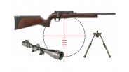 Pack Carabine 22lr Hammerli Arms Force B1 Wood Classic + Lunette + Bipied