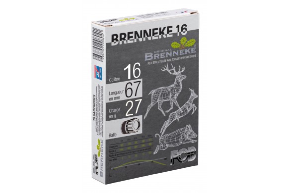 Cartouches FOB Brenneke cal 16 67 - 27 grammes
