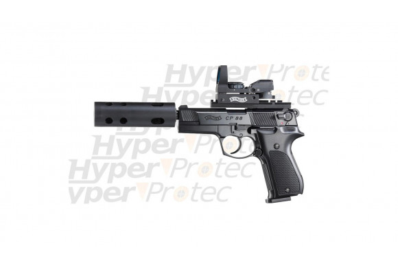 CP88 Tactical + silencieux + point rouge - Pistolet à plombs