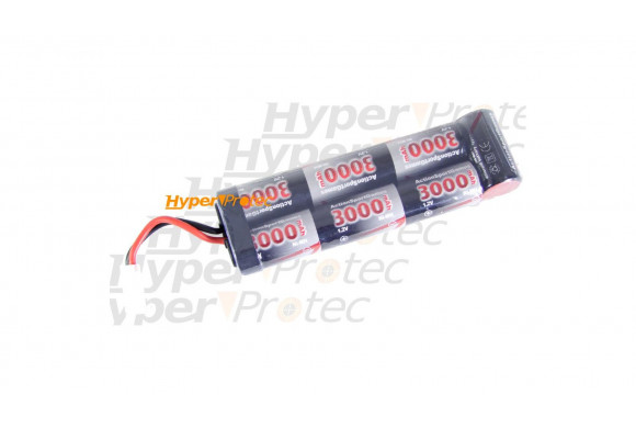 Batterie 3000 mAh 8.4V pour airsoft électrique - type large
