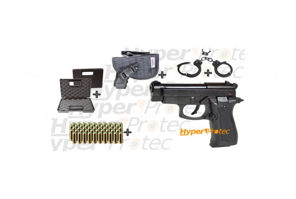 Promotion Wanted modèle 85 noir 9 mm avec accessoires