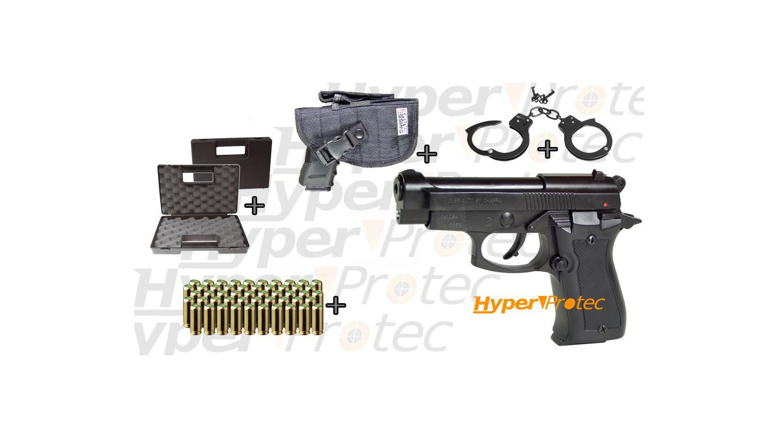 Pack Bruni P4 - Pistolet Alarme - HyperProtec