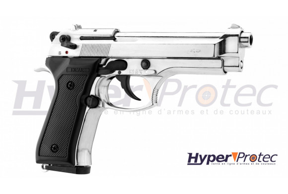 Kimar Mod 92 Auto - Pistolet Alarme - Chromé