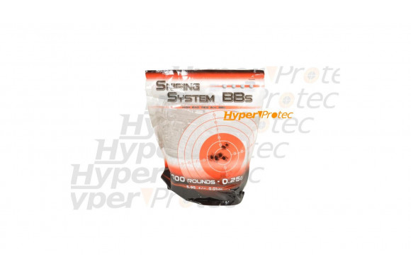 4000 billes sniping system 0.25g blanches