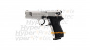 Umarex P88 - Pistolet alarme nickel crosse noire 9 mm