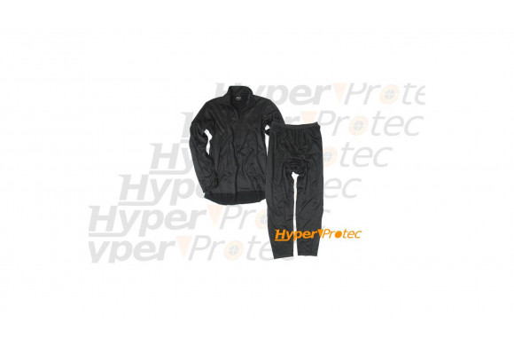 Sous-vêtements thermolactiles noirs sweat et pantalon Taille M