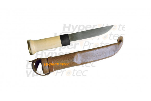 Couteau poignard de chasse basique manche en bois Lapon Long