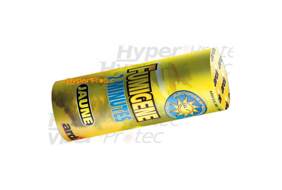 Fumigène à mèche 2 minutes de fumée jaune pour airsoft