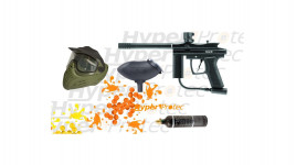 Pack Paintball SWAP noir avec masque loader bouteille et billes