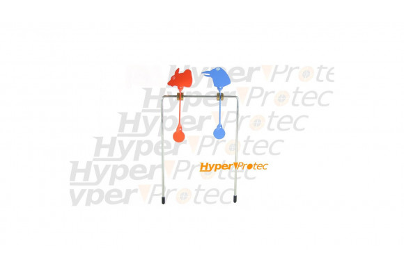 Double cible oscillante rat et corbeau pour carabine à plomb 4.5