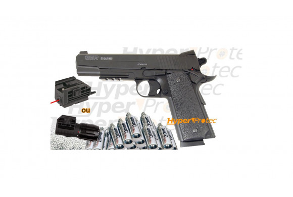 Pack Sig Sauer GSR culasse métal 6 mm avec accessoires