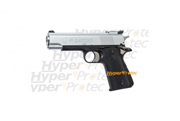 STI Lawman Réplique Airsoft Gaz GNB Chromé - 254 fps