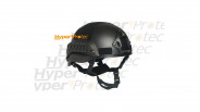 Casque noir MICH 2002 avec rail Picatinny inversé (22 mm)