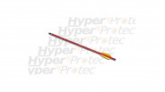 Flèche trait carreau 38cm aluminium rouge ou noire 15 pouces