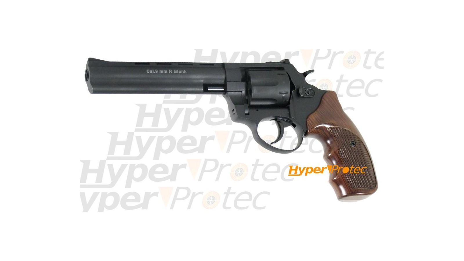 Transformer Un Revolver Dalarme En 22lr revolver panthère noire crosse bois version à blanc.