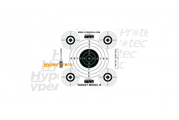 50 cibles papier 17x17 cm pour du tir airsoft