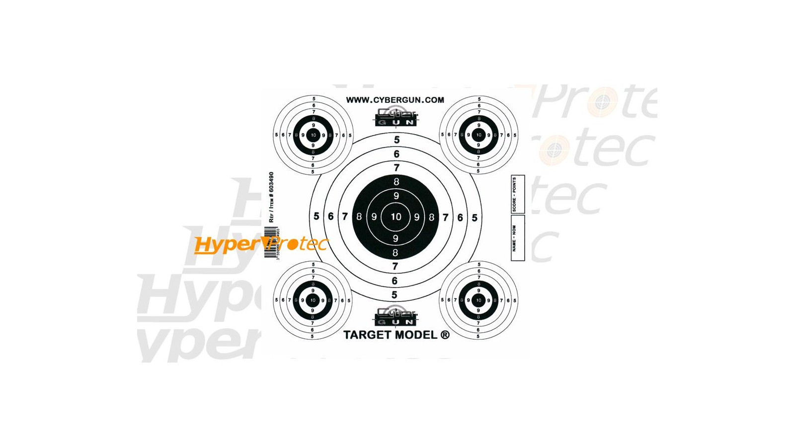 cible en papier de 17.5 cm pour tir sur cible airsoft