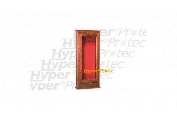 Armoire à fusils en bois verni - Rangement de 5 carabines