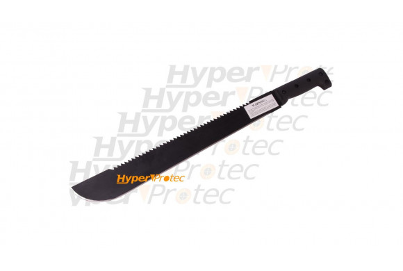 Machette lame crantée et lisse 57 cm avec étui