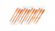 12 flèches oranges pour pistolet arbalète pointes alu