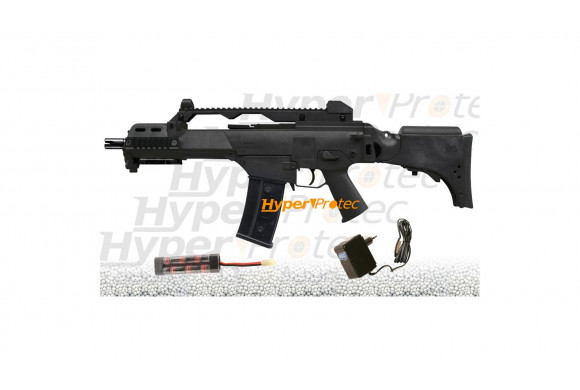 Pack Heckler&Koch G36 CV Sportline soft air AEG noir full auto