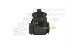 Gilet tactical noir lourd pour airsoft Protection Optimale