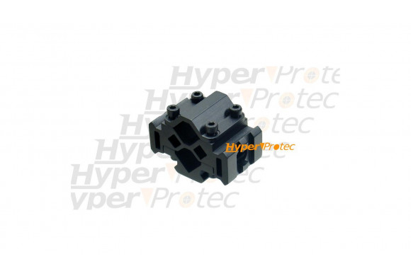 Colliers fixation arme avec 3 rails picatinny