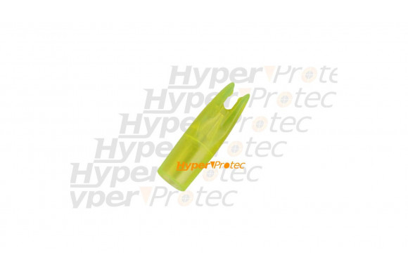Encoche jaune fluo transparente pour flèche de fibre de verre